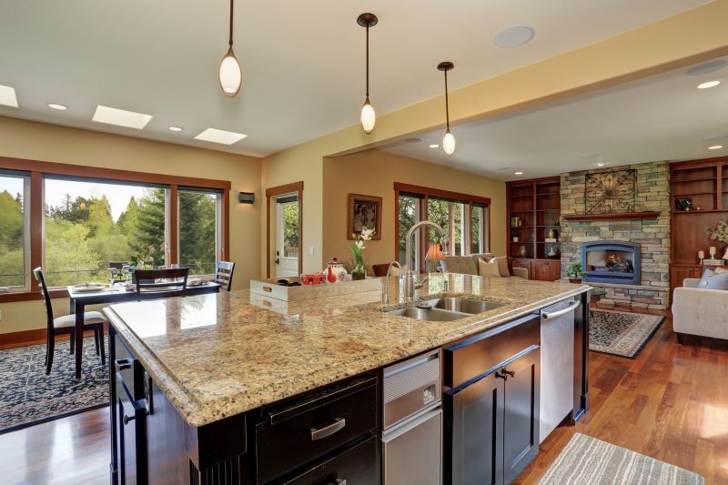Modern Granite Kitchen Island